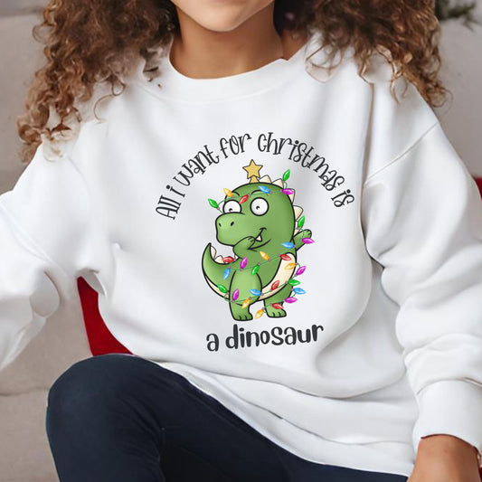 Child's Cute Dinosaur Luxury Christmas Sweatshirt