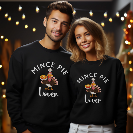 Unisex Mince Pie Lover Funny Christmas Sweatshirt for Adults and Youths