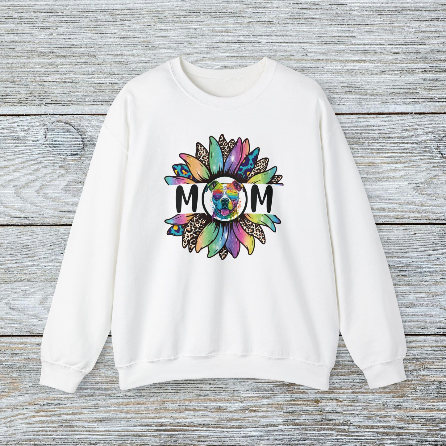 Women's Water Colour Paint Drip Staffordshire Bull Terrier Mom Sweatshirt