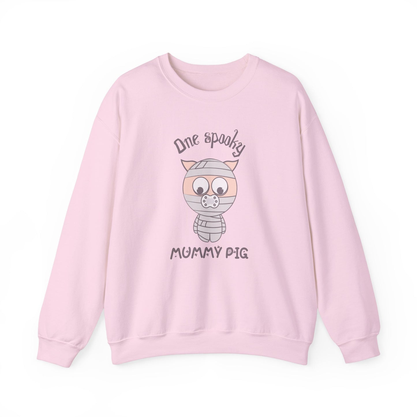 Funny Halloween Pig Mummy Sweatshirt - One Spooky Mummy Pig.