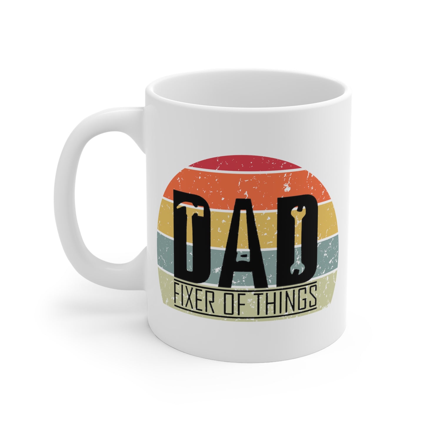 Trendy Retro Sunset Gift For Dad - DAD Fixer of Things Mug