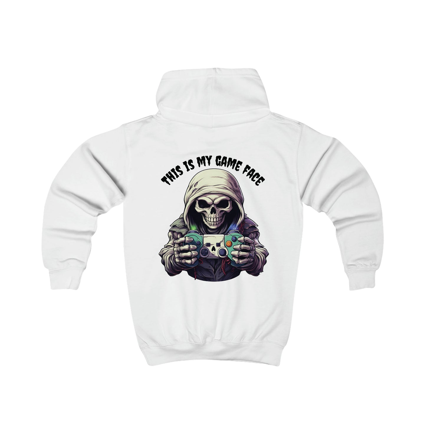 Youth Luxury Gamer Hoodie - Game Face Skeleton