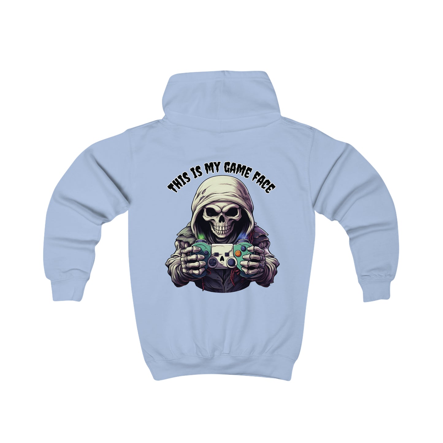 Youth Luxury Gamer Hoodie - Game Face Skeleton