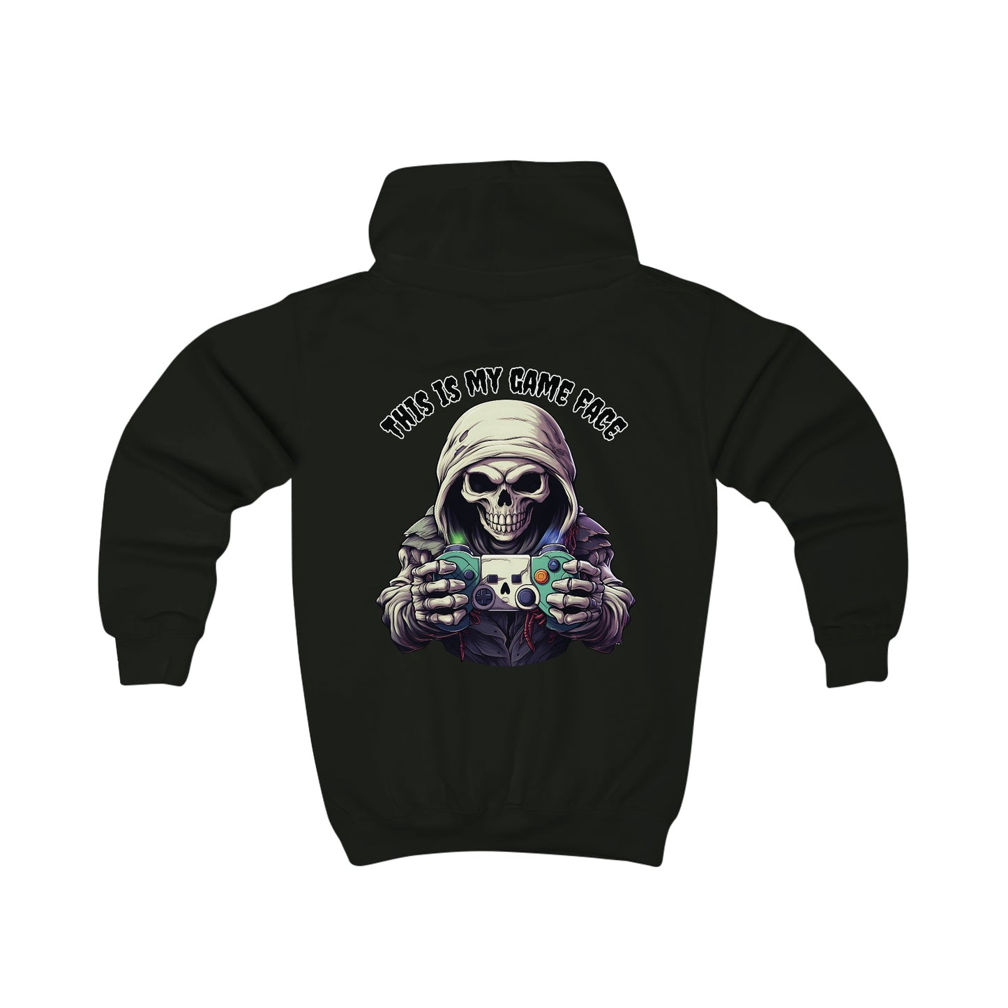 Youth Luxury Gamer Hoodie - Game Face Skeleton