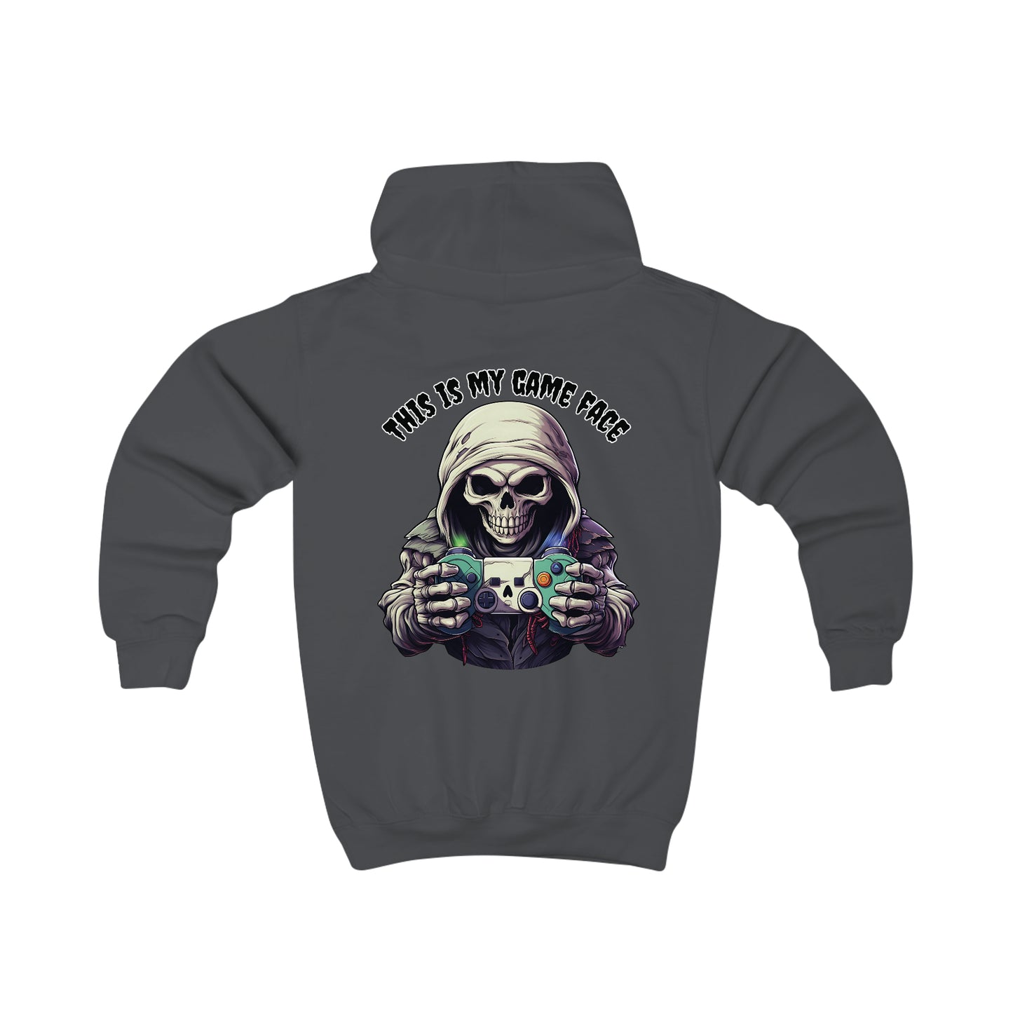 Youth Luxury Gamer Hoodie - Game Face Skeleton