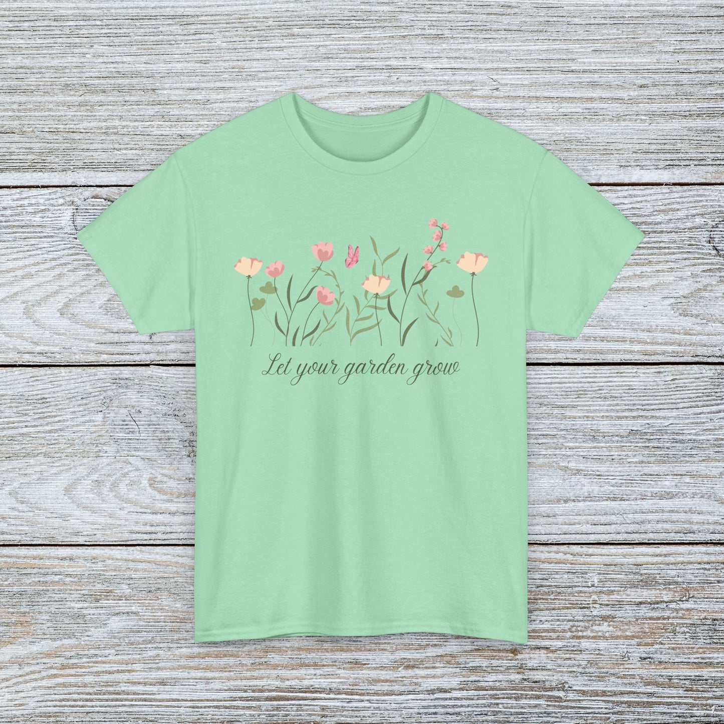 Motivational Cottage Garden T-shirt - Let Your Garden Grow