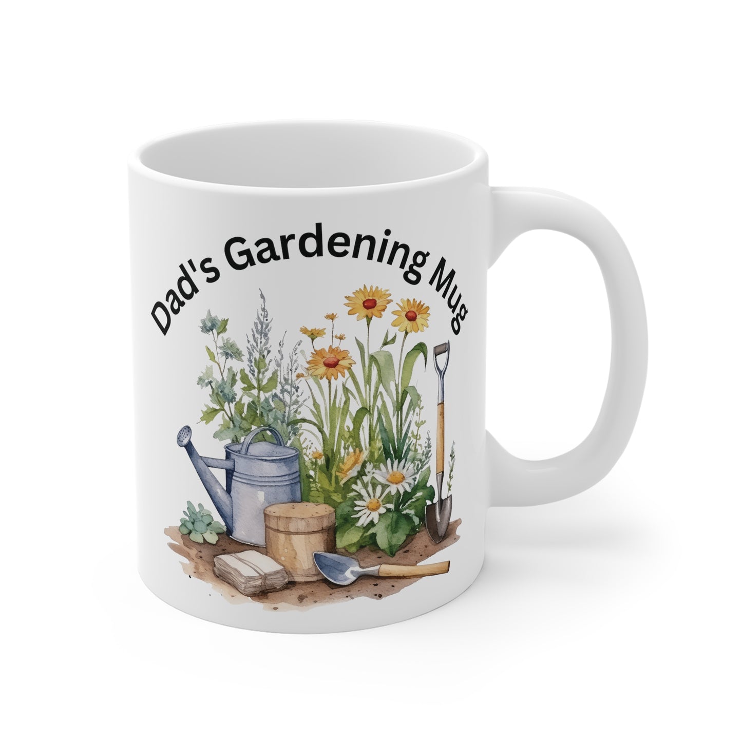 Dad's Gardening Mug, Two Beautiful Garden Scenes on One Mug