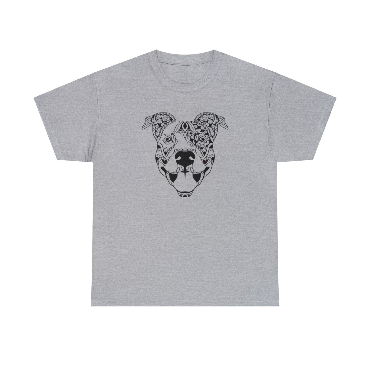 Unisex Abstract Mandala Style Staffordshire Bull Terrier T-shirt for Adults and Youths