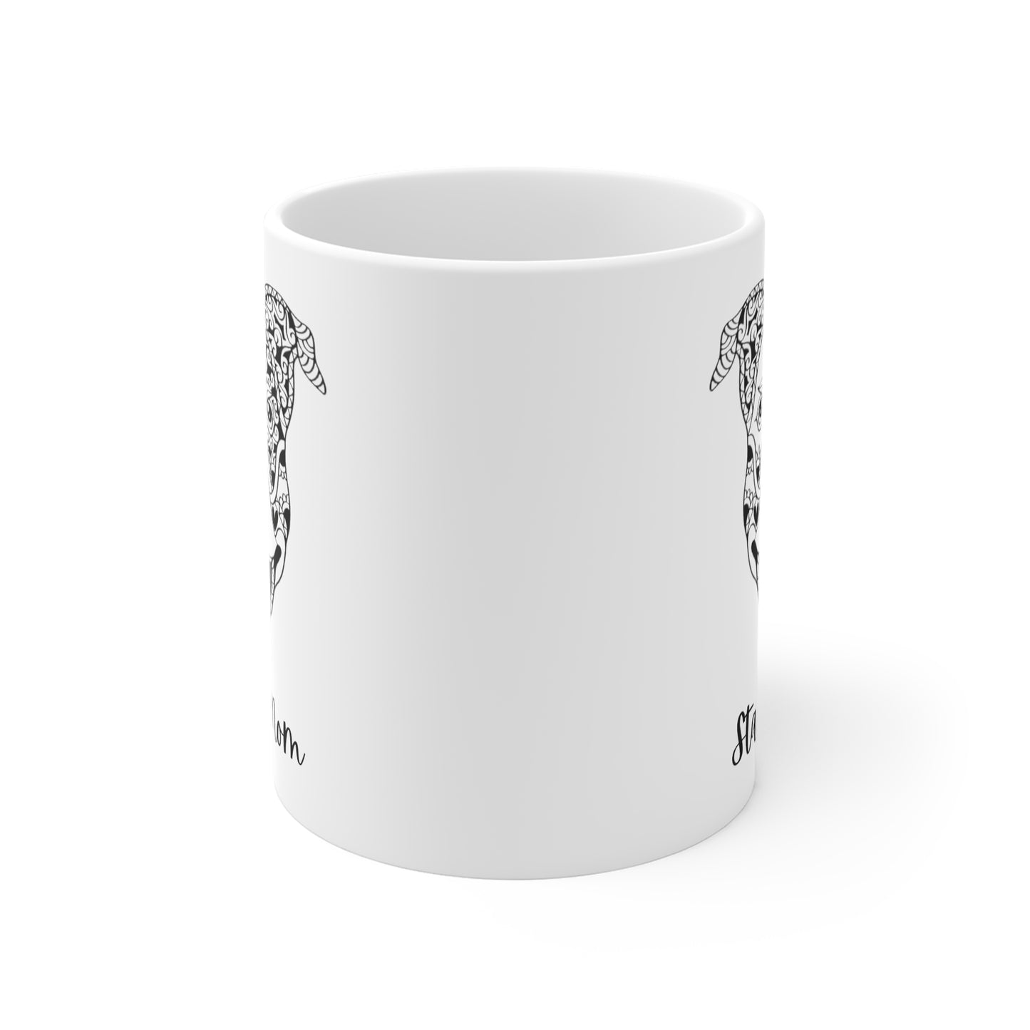 Abstract Mandala Style Staffordshire Bull Terrier Mug - Staffy Mom Gift