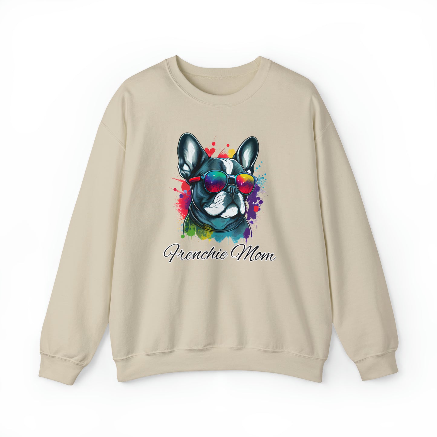 Beautiful Water Colour Paint Drip Frenchie Mom Sweatshirt