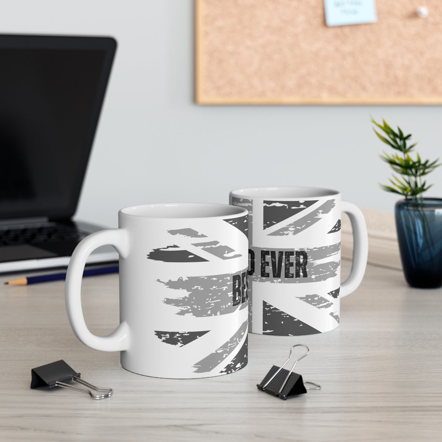 Best Dad Ever Patriotic Union Jack Mug - Greys