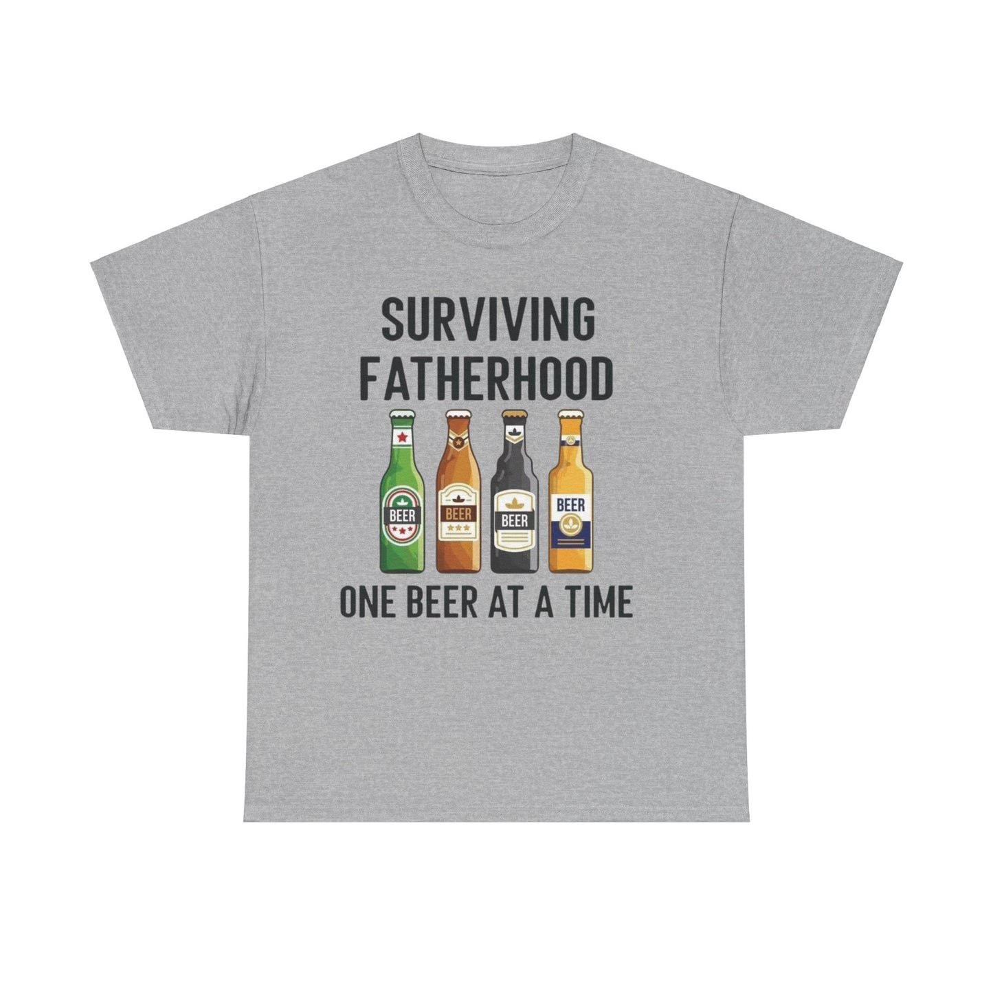 Dad's Funny T-shirt - Surviving Fatherhood One Beer At A Time