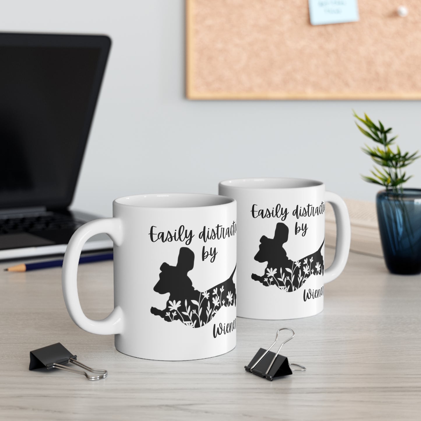 Adult Humour Dachshund Lover's Mug - Easily Distracted by Wieners