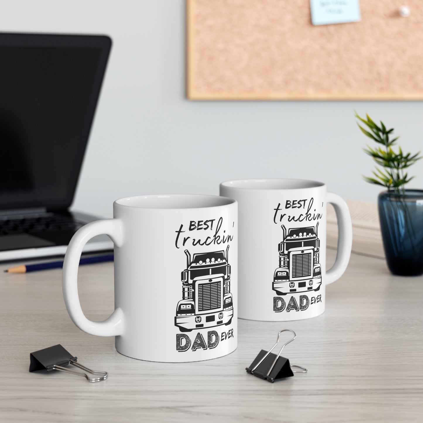 Best Truckin' Dad Ever Gift - A Luxury Mug for Truck Driving Dads