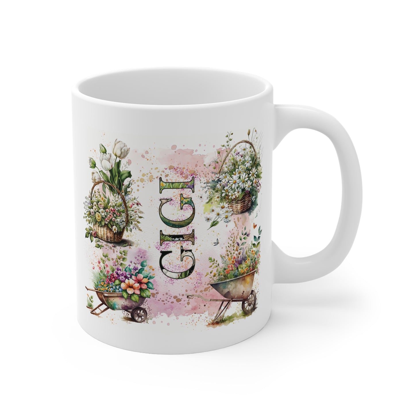 Gigi's Gardening Mug, A Beautiful Floral Gift for Mother's Day or Birthdays