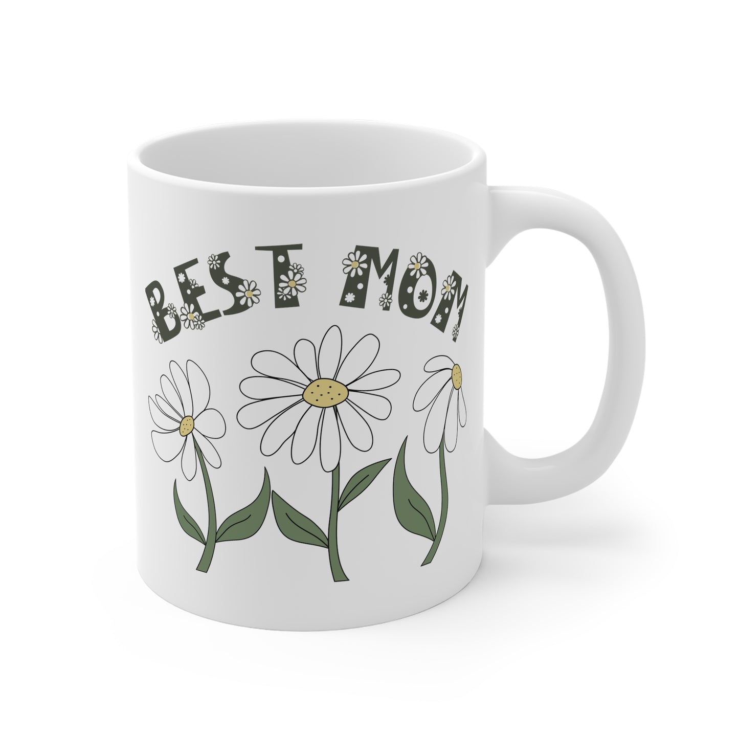 Best Mom Daisy Mug - A Beautiful Floral Mug for Mother's Day or Mom's Birthday