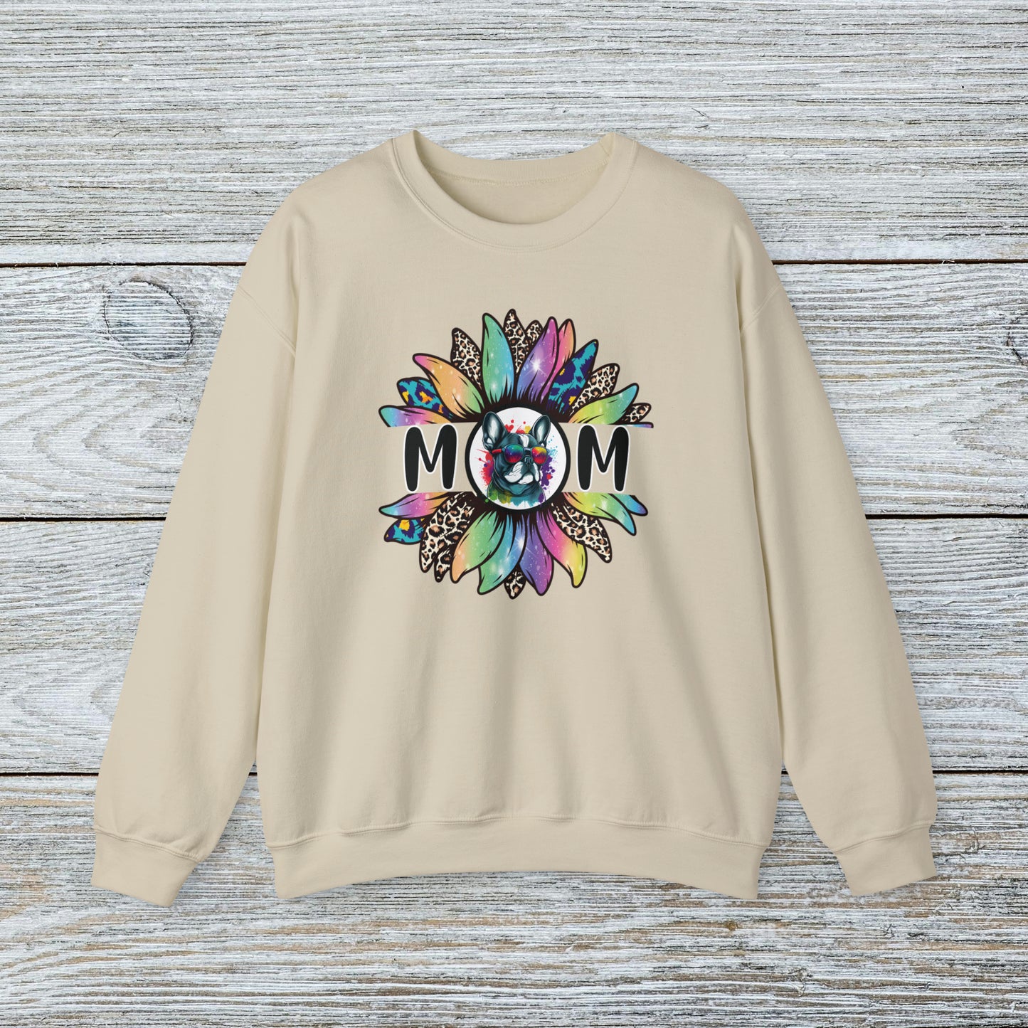 Women's Water Colour Drip French Bull Dog Mom Sweatshirt