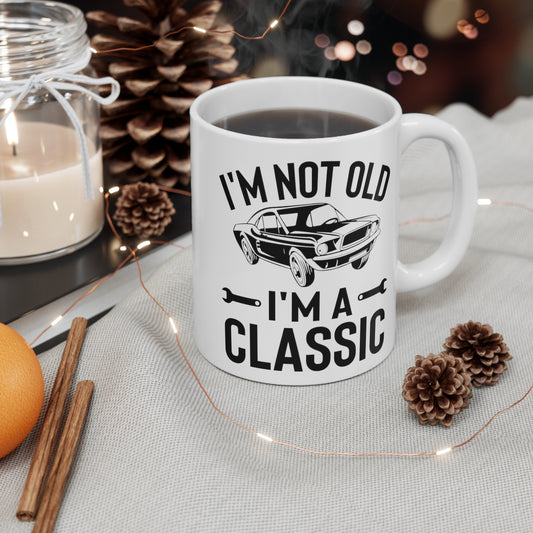 Funny Men's 'I'm Not Old I'm a Classic' Car Mug