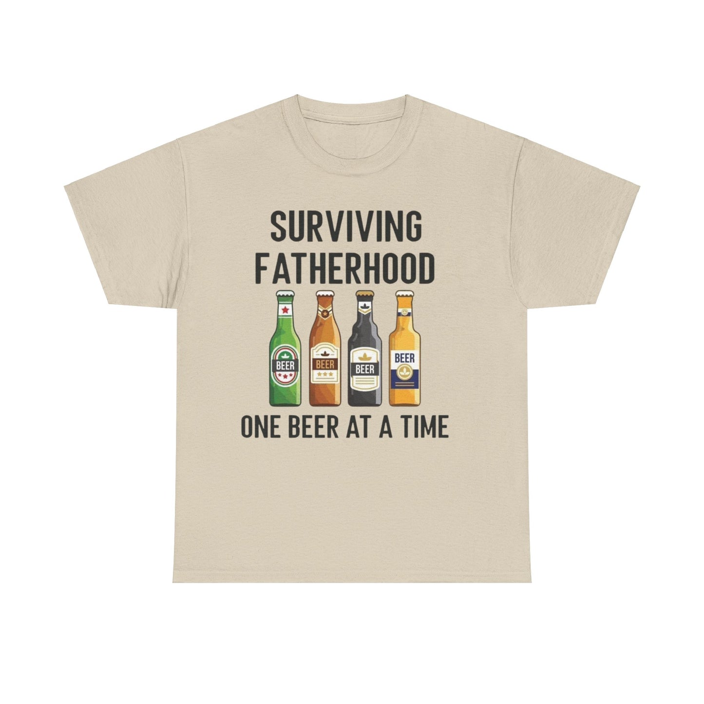 Dad's Funny T-shirt - Surviving Fatherhood One Beer At A Time