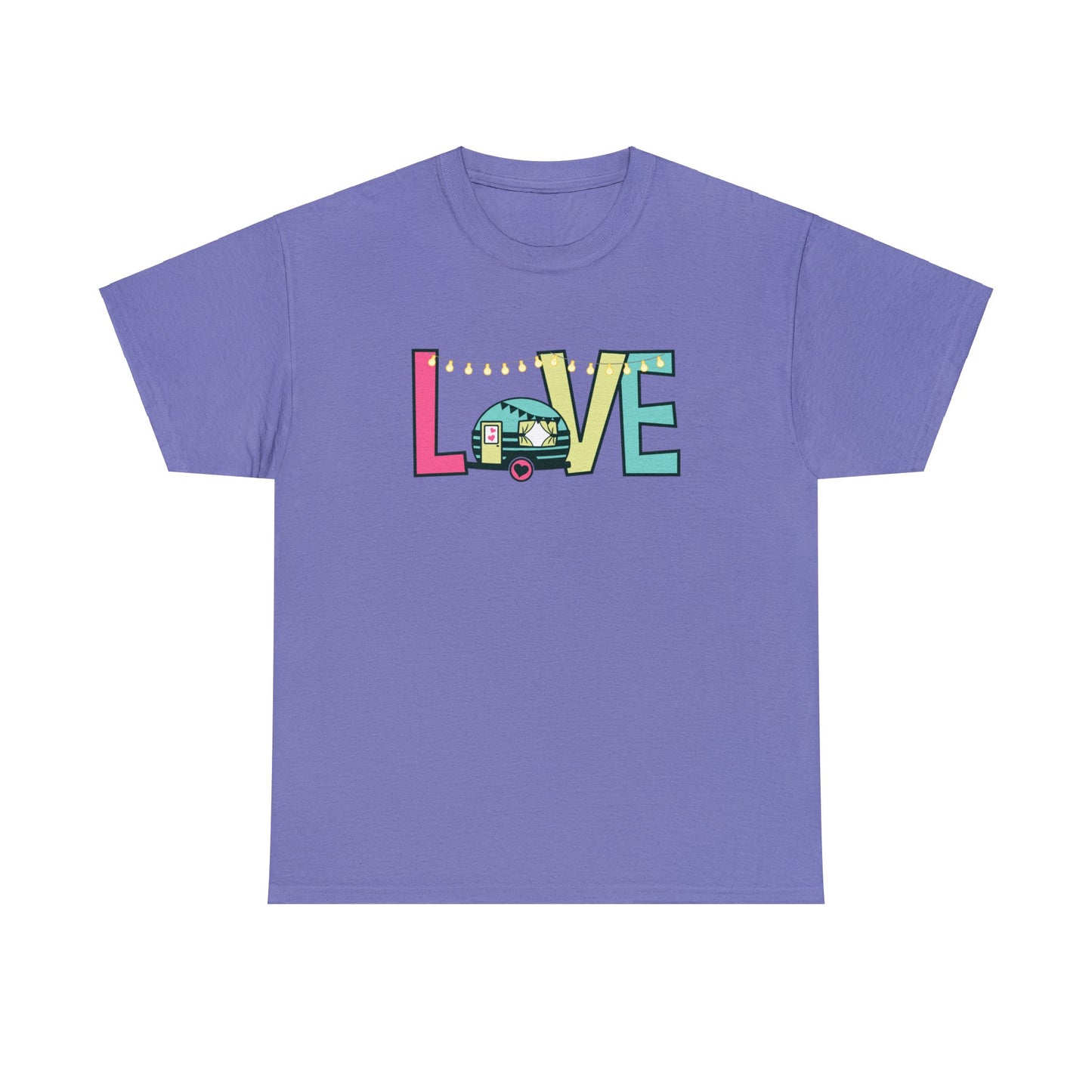 Unisex Pastel LOVE Caravanning T-shirt for Adults and Youths