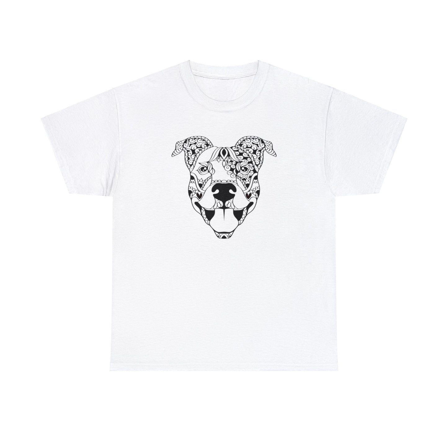 Unisex Abstract Mandala Style Staffordshire Bull Terrier T-shirt for Adults and Youths