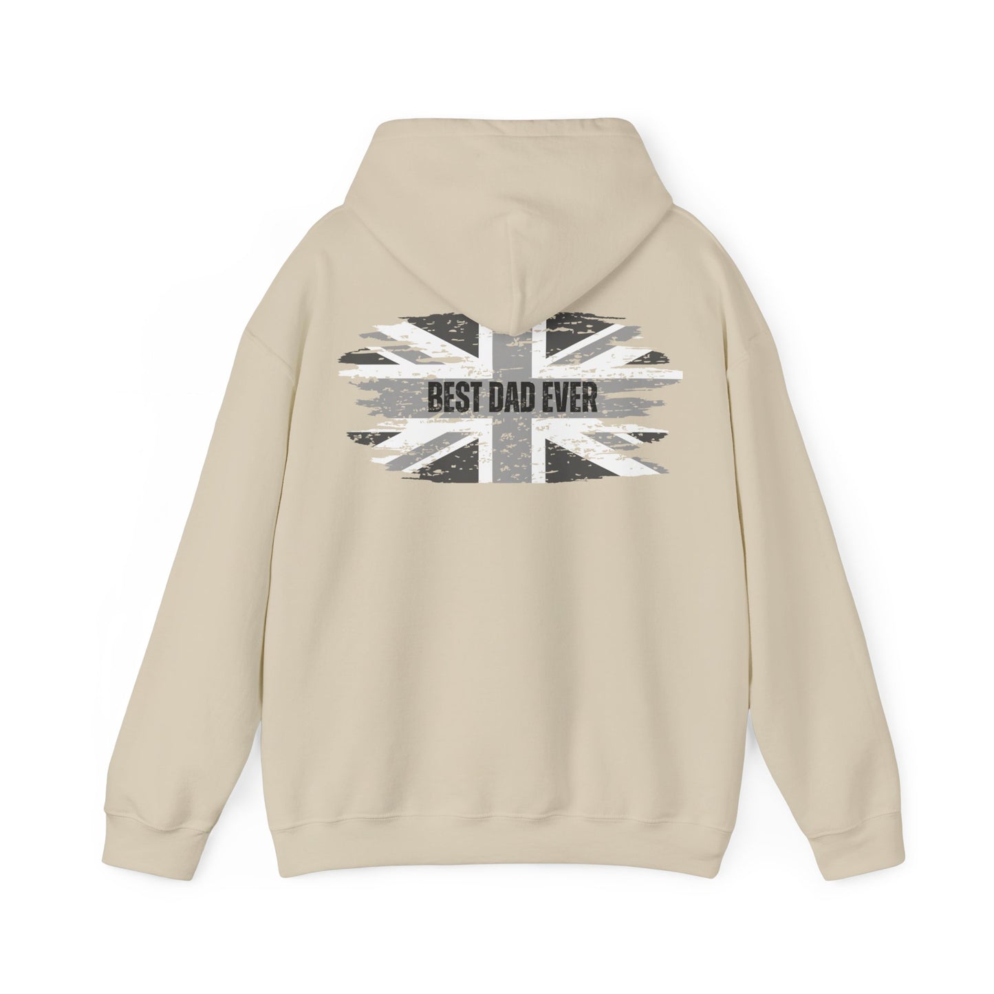 Best Dad Ever Patriotic Hoodie - Father's Day Dad's Grey Union Jack Hoodie