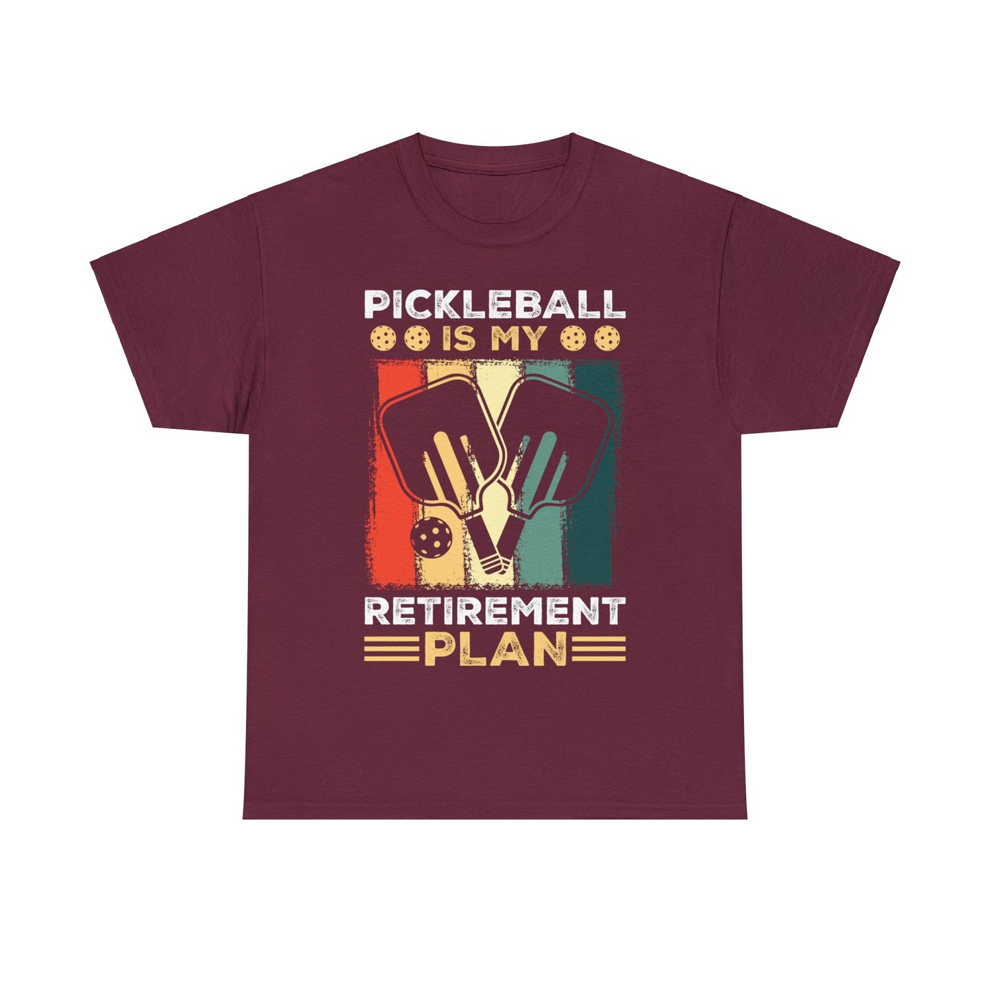 Funny Unisex Retirement Plan Pickleball Luxury T-shirt