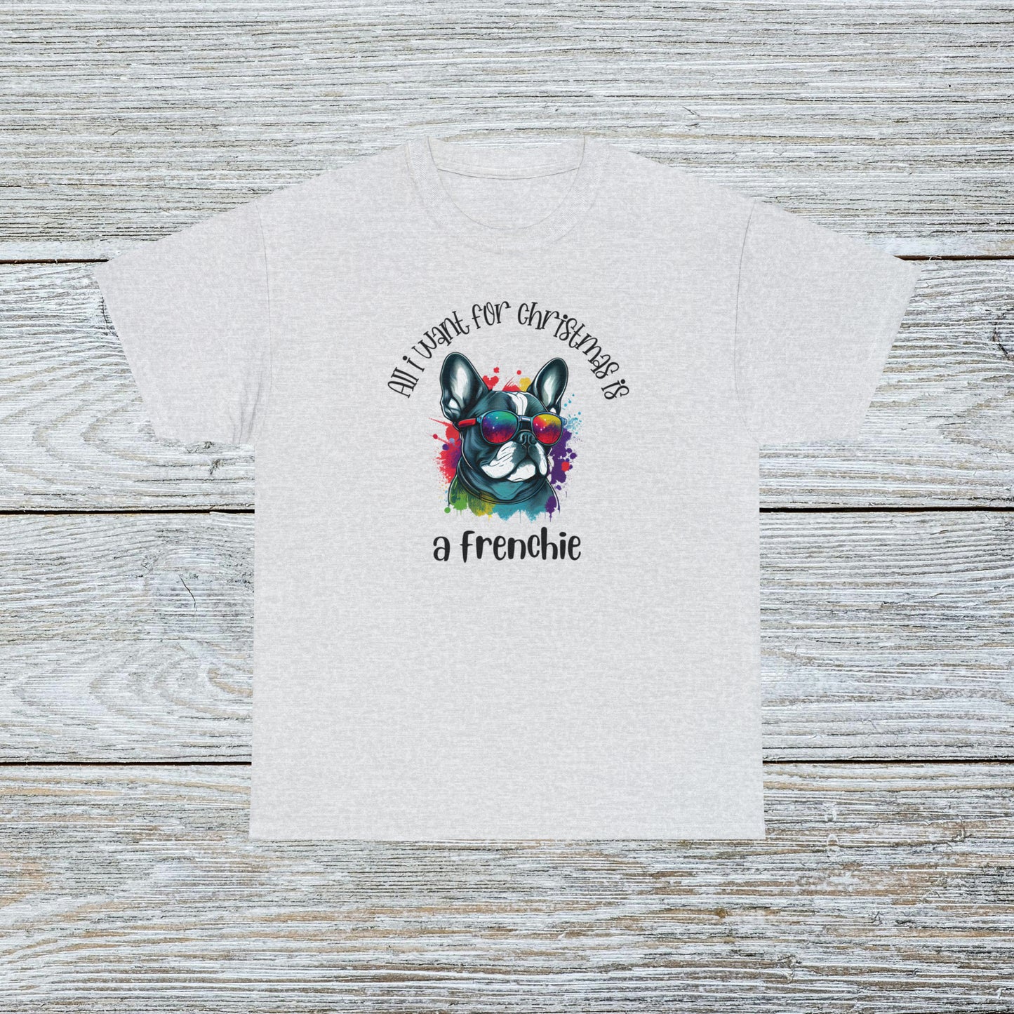 Cute French Bull Dog Luxury Christmas T-shirt