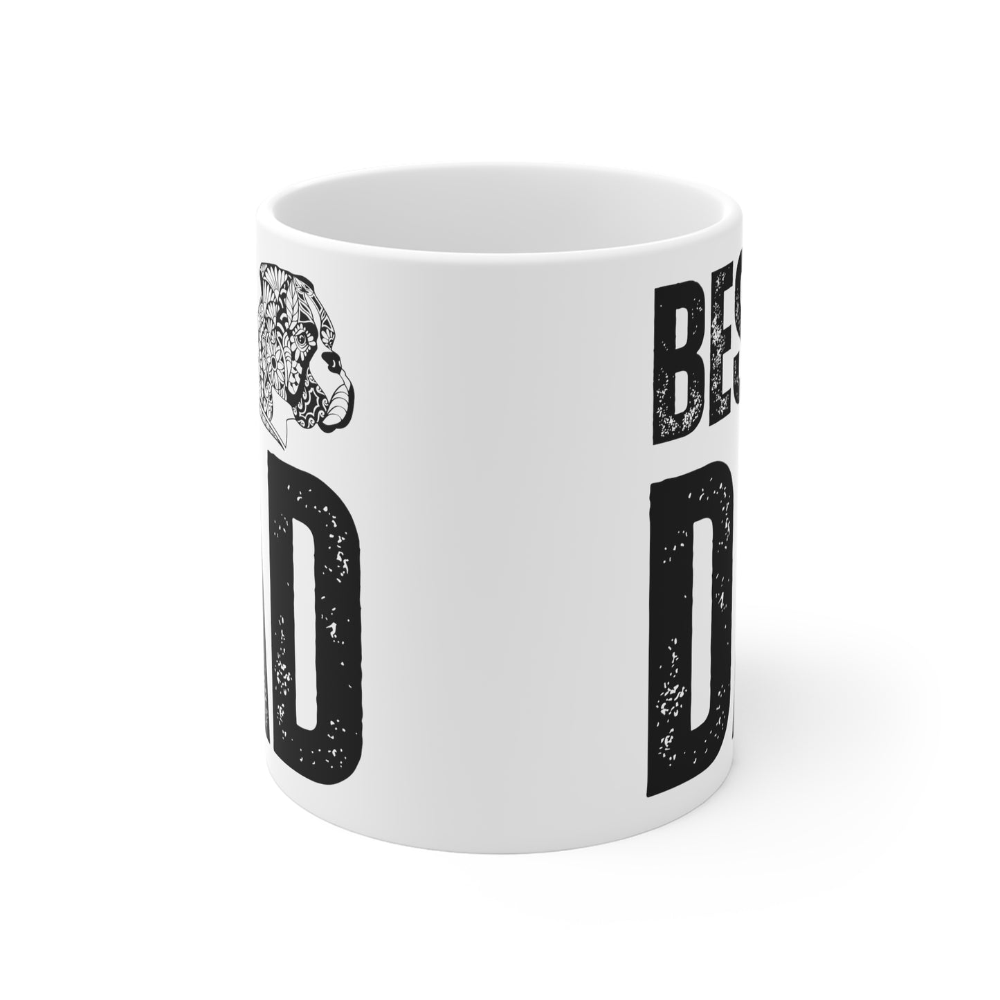 Boxer Dog Dad Mug, Dad's Abstract Boxer Dog Gift