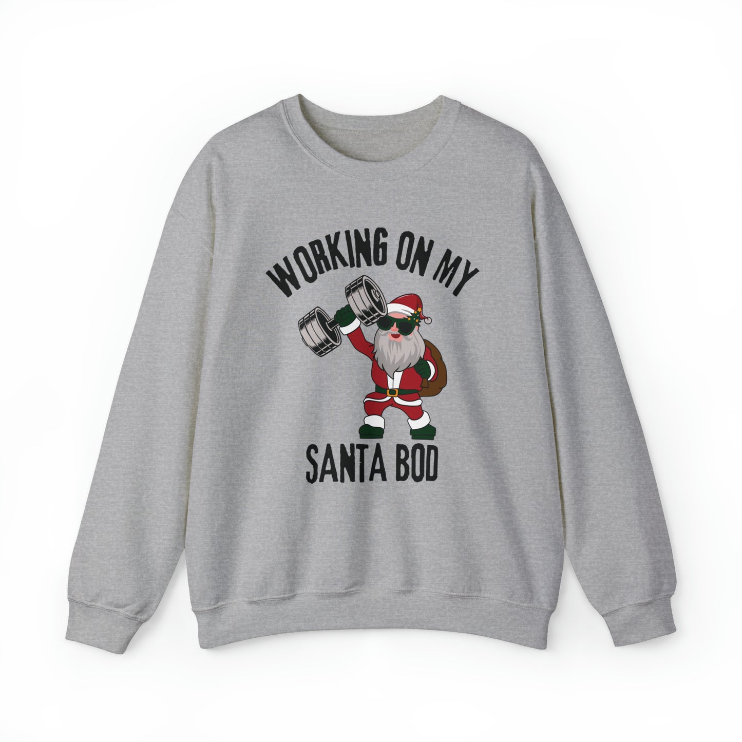 Funny Working On My Santa Bod Luxury Christmas Sweatshirt