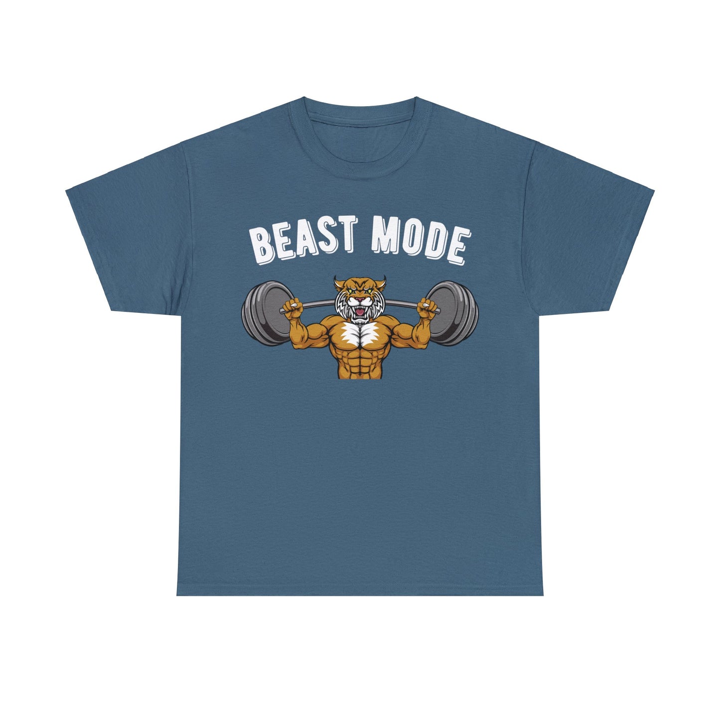 Beast Mode Gym T-shirt - Saber Toothed Tiger Weight Training Top