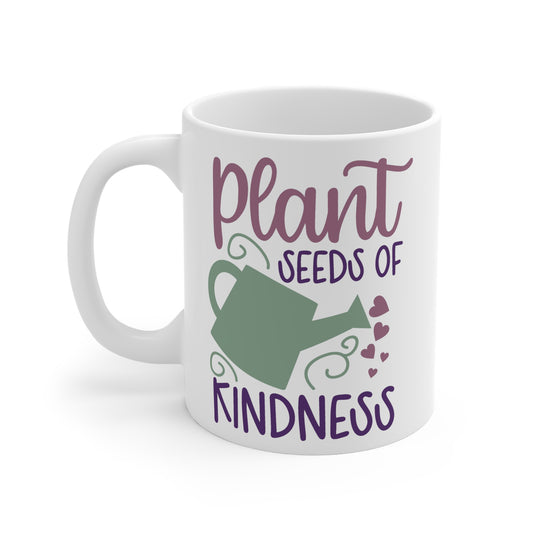 Motivational Pastel Gardening Mug - Plant Seeds of Kindness