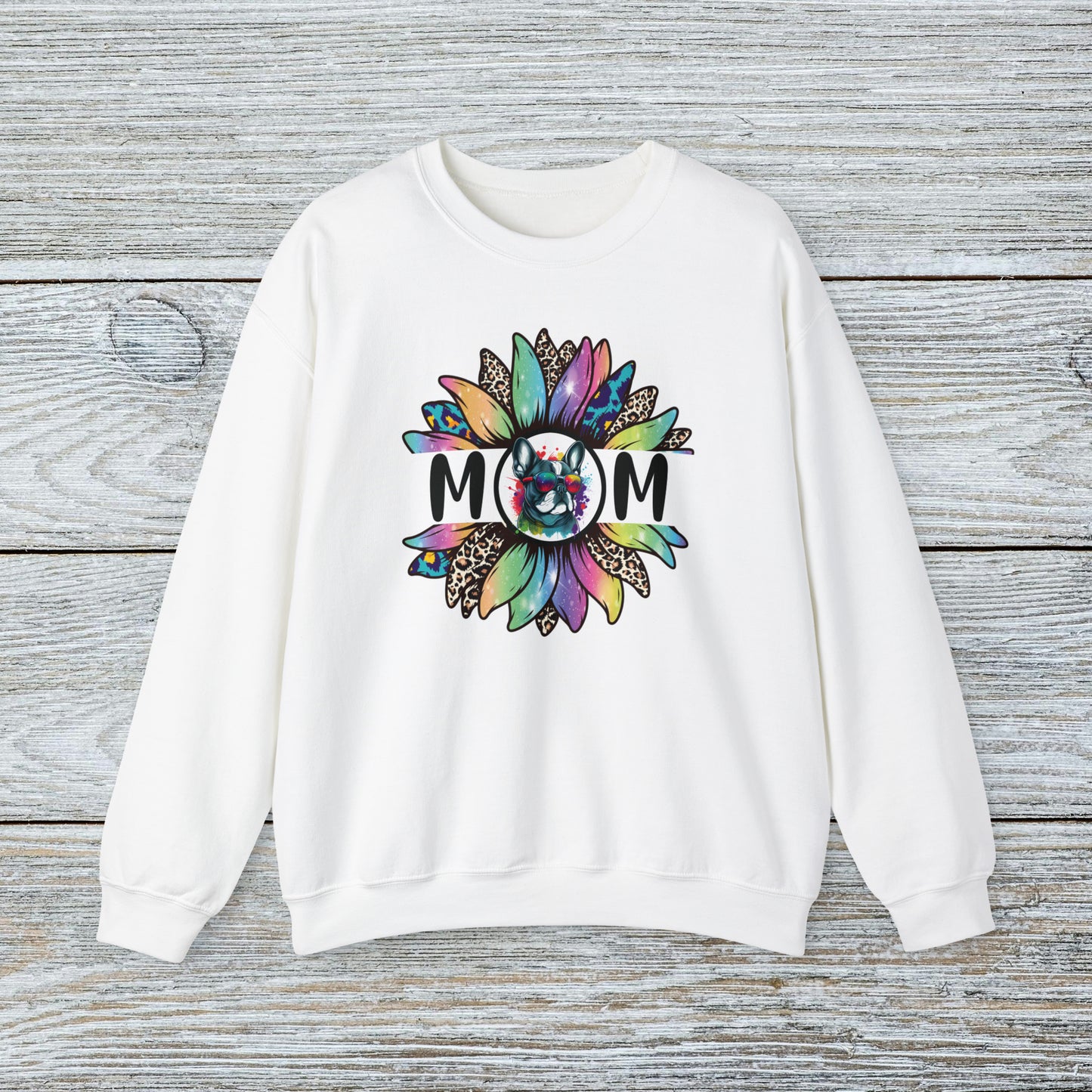 Women's Water Colour Drip French Bull Dog Mom Sweatshirt