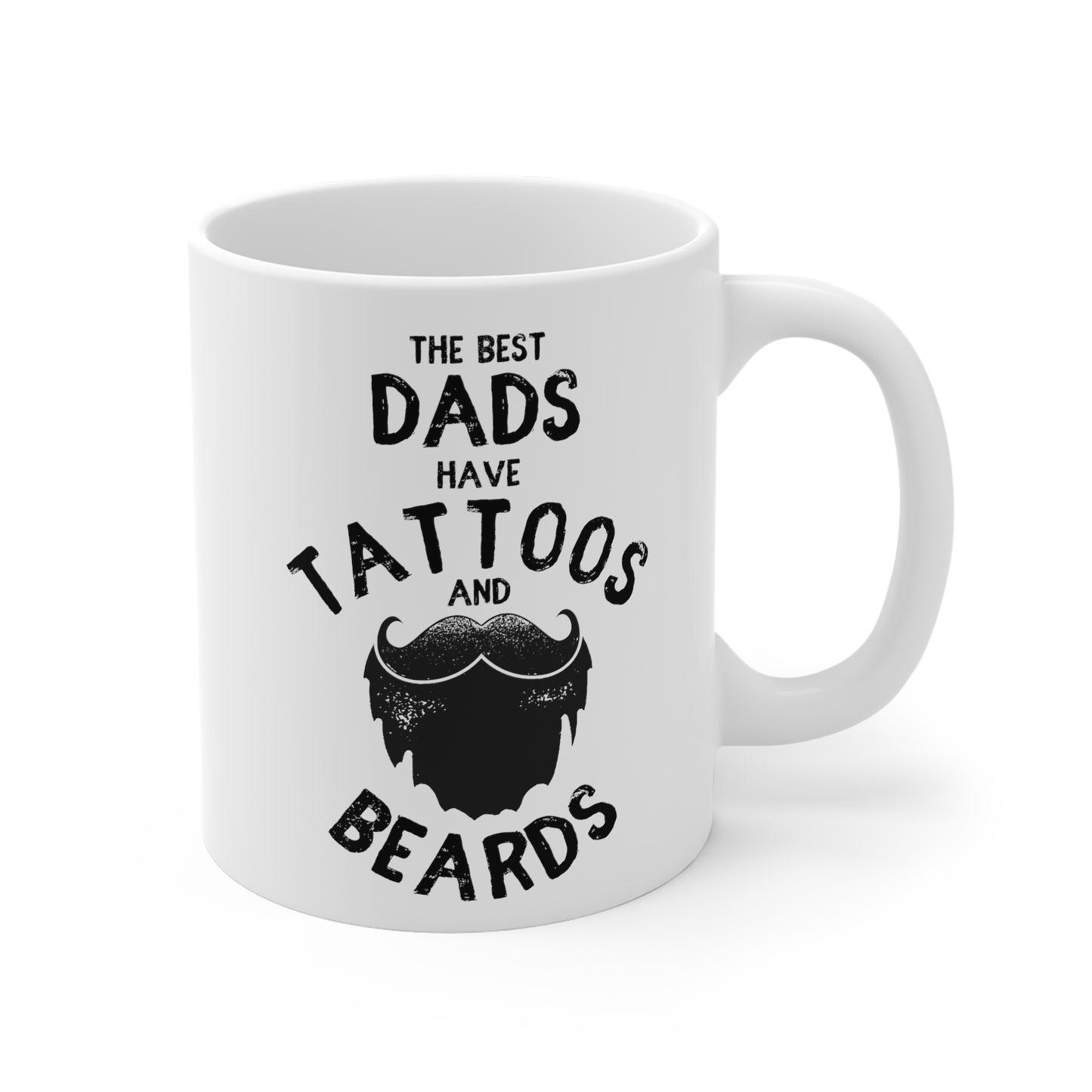 Funny Mug for Bearded and Tattooed Dads - Dads With Tattoos and Beards