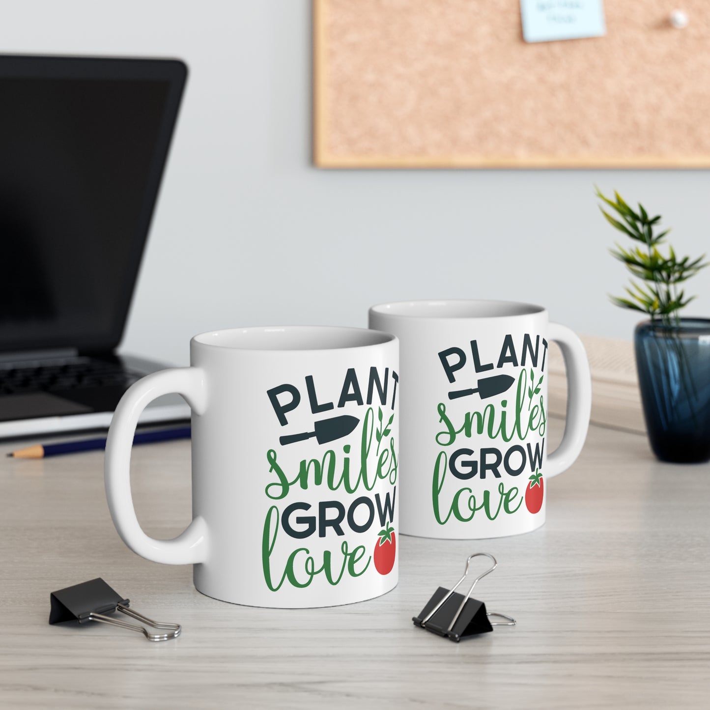 Motivational Gardener's Mug - Plant Smiles, Grow Love