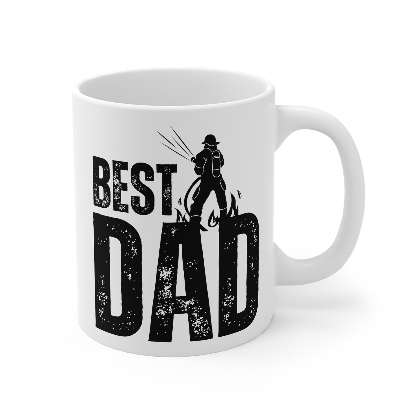 Best Fireman Dad Mug - Firefighter Fathers Day Gift