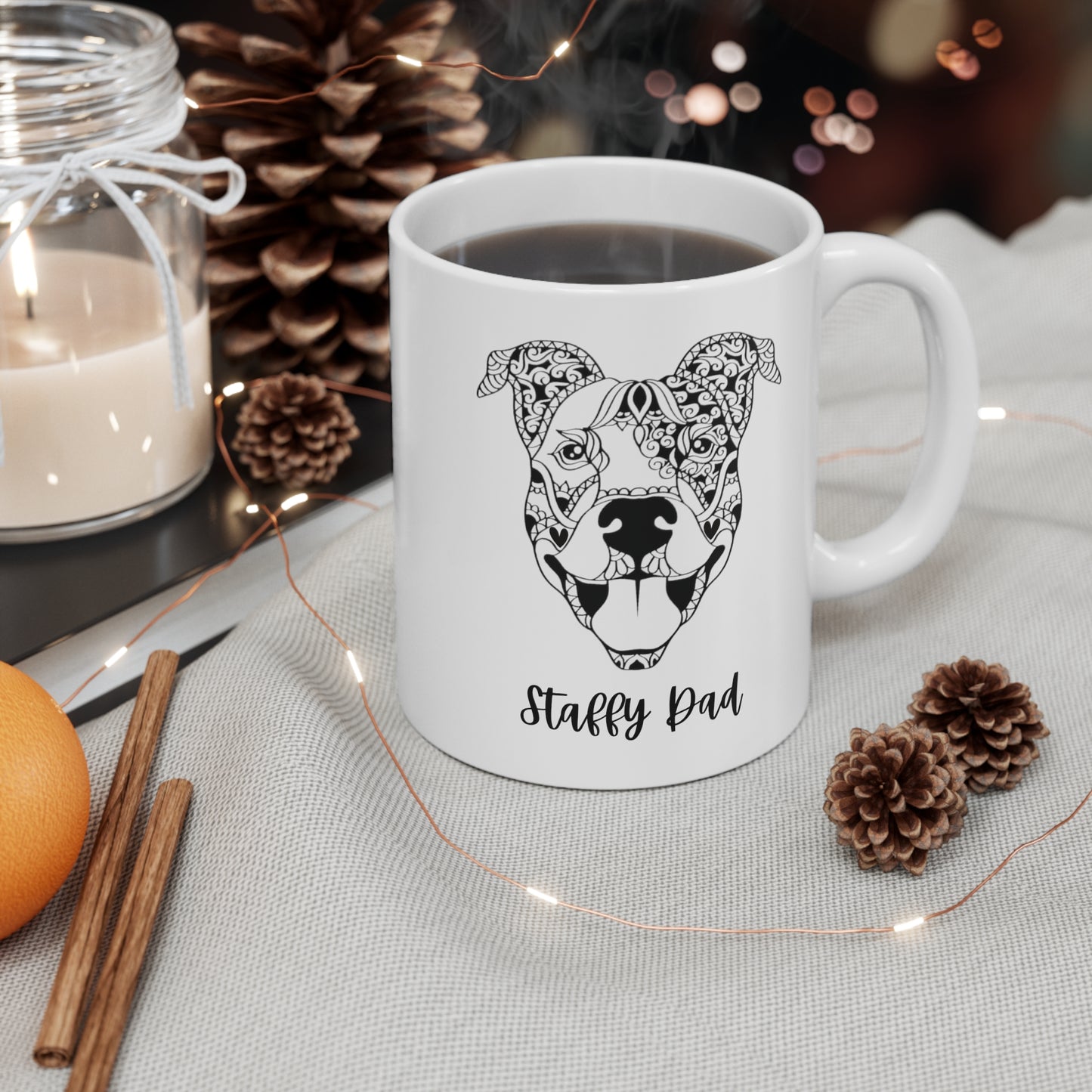 Staffordshire Bull Terrier Dad Mug - Dad Dog Gift