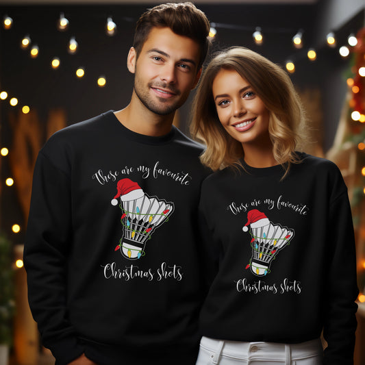 Funny Christmas Badminton Player Sweatshirt