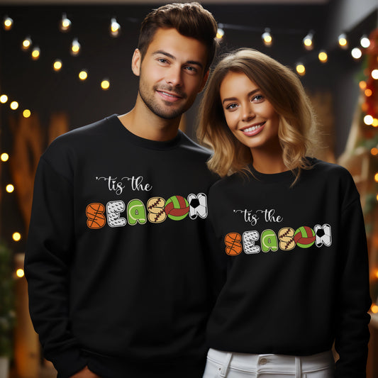 Tis' The Season Sporty Christmas Luxury Sweatshirt