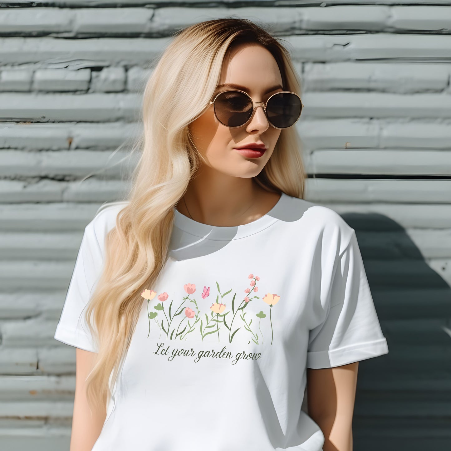 Motivational Cottage Garden T-shirt - Let Your Garden Grow