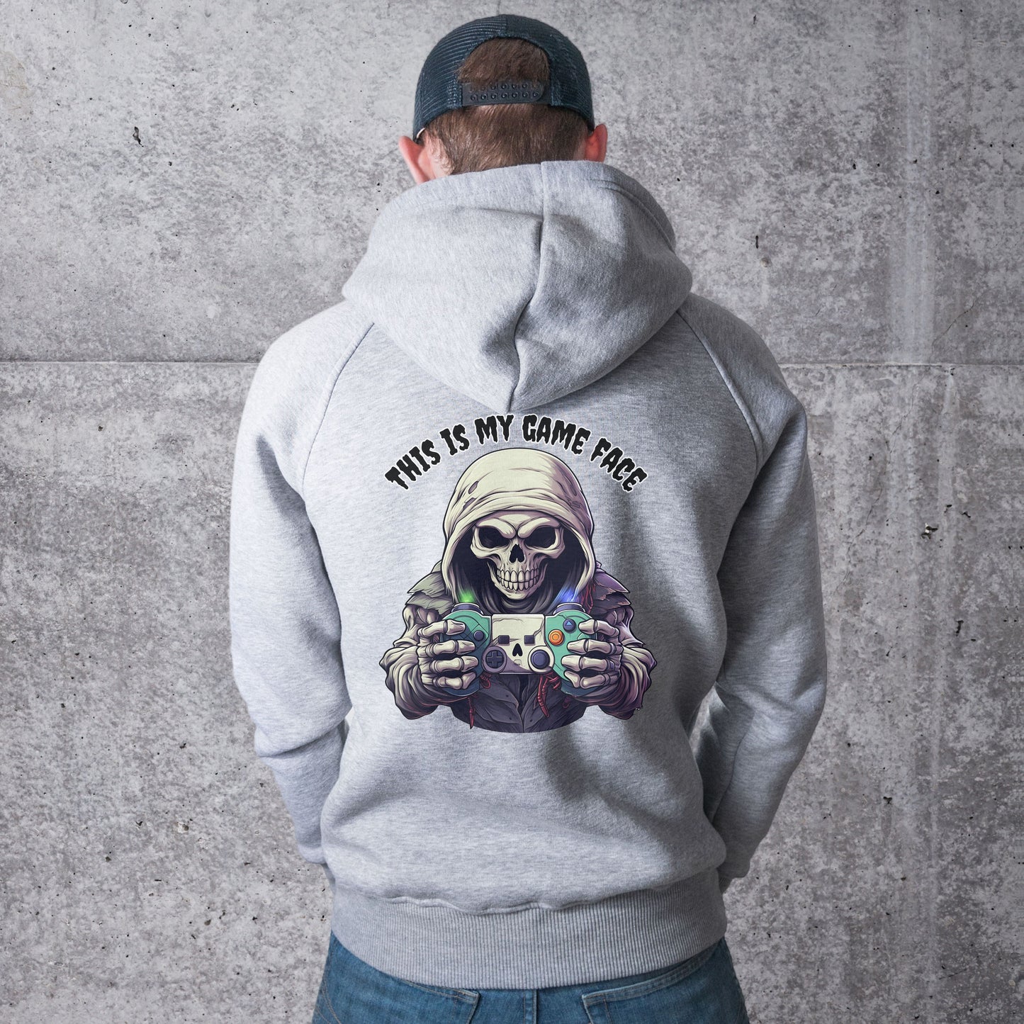 Youth Luxury Gamer Hoodie - Game Face Skeleton