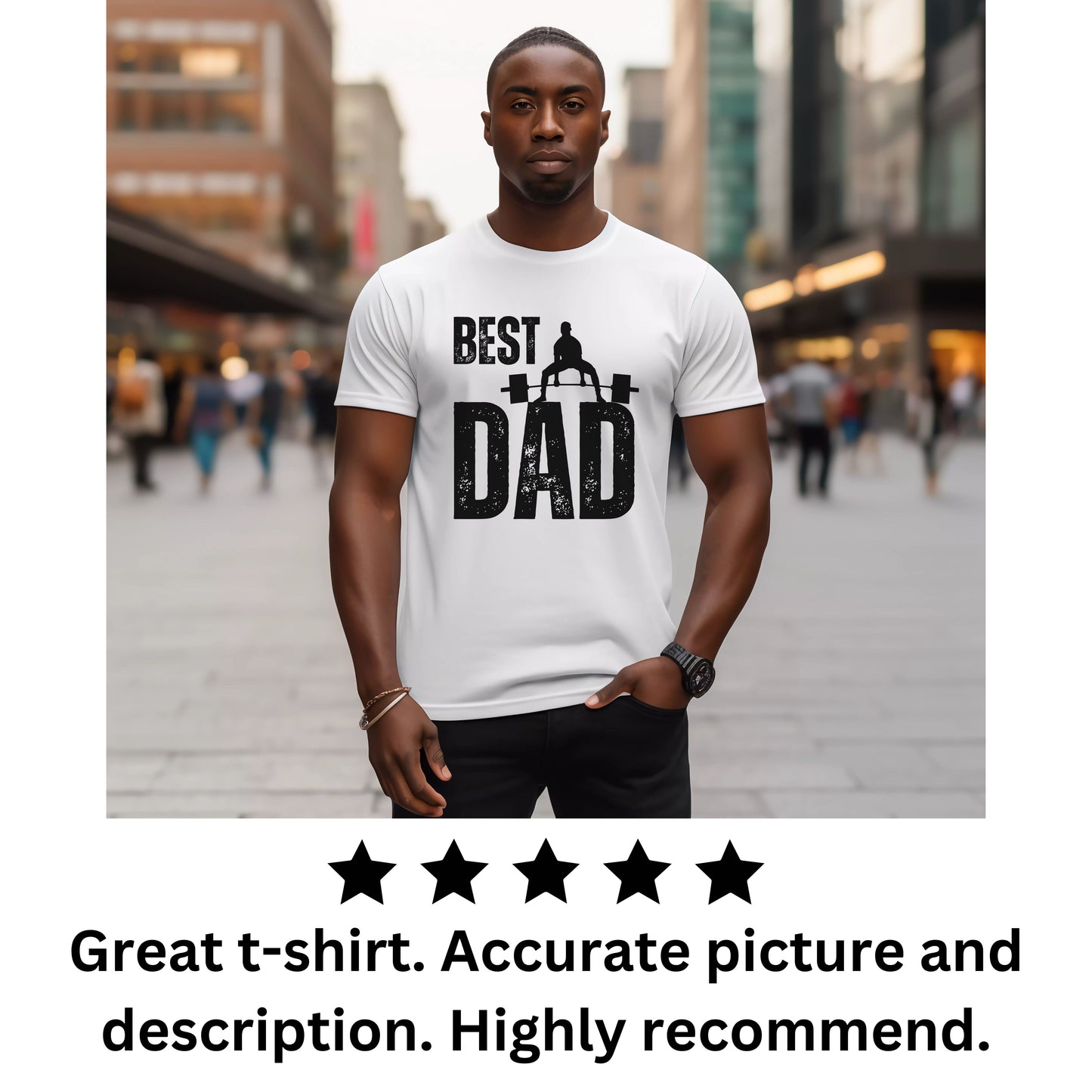 Best Dad Weight Training Luxury T-shirt