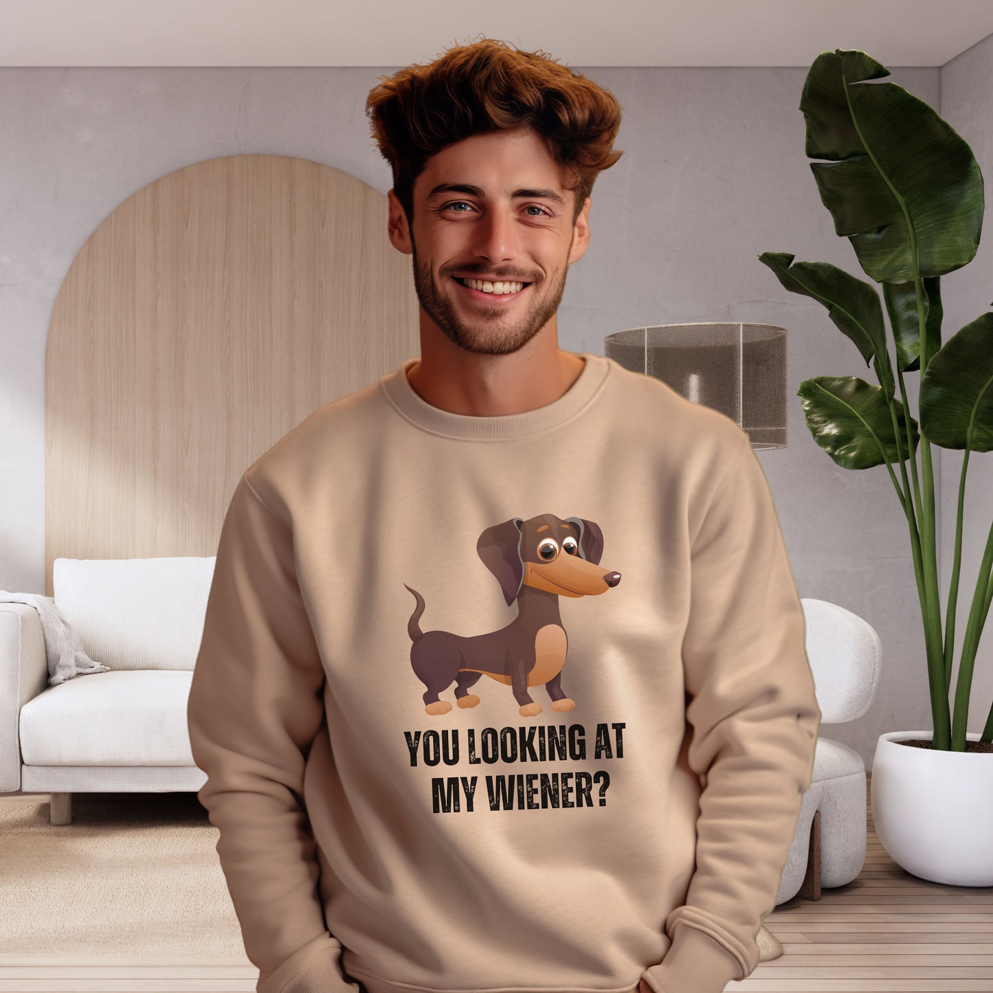 You Looking At My Wiener, Dachshund Sweatshirt