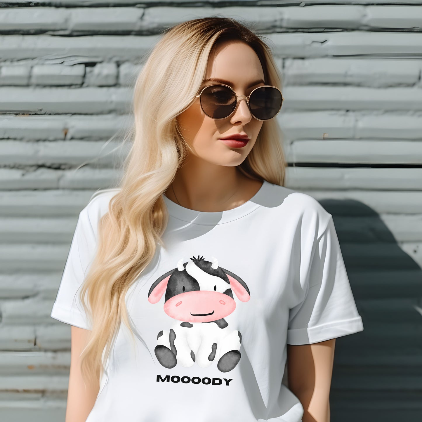 Funny Moody Cow T-shirt - Adult and Youth