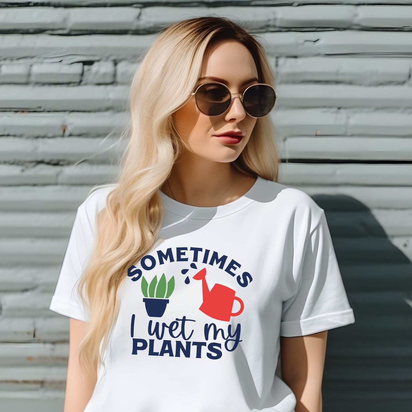 Funny Gardening T-shirt - Sometimes I Wet My Plants