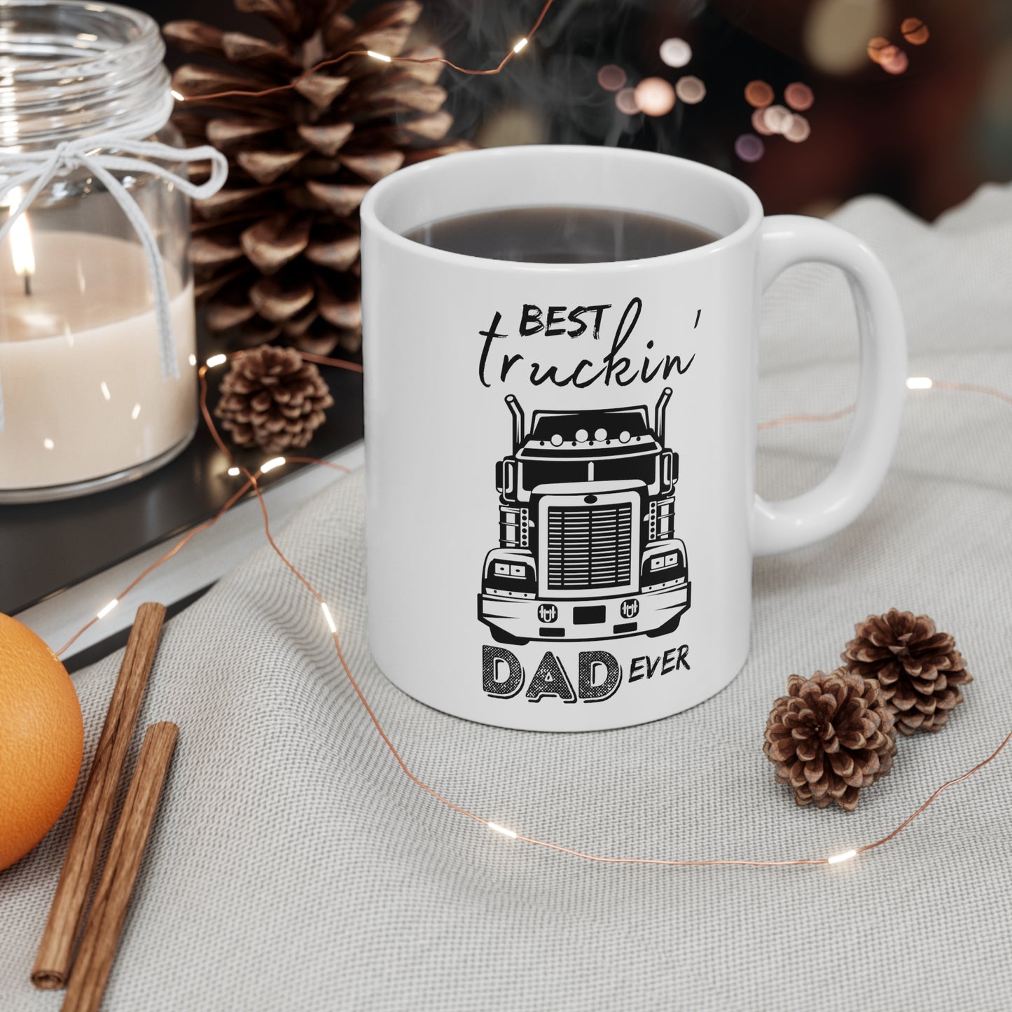 Best Truckin' Dad Ever Gift - A Luxury Mug for Truck Driving Dads