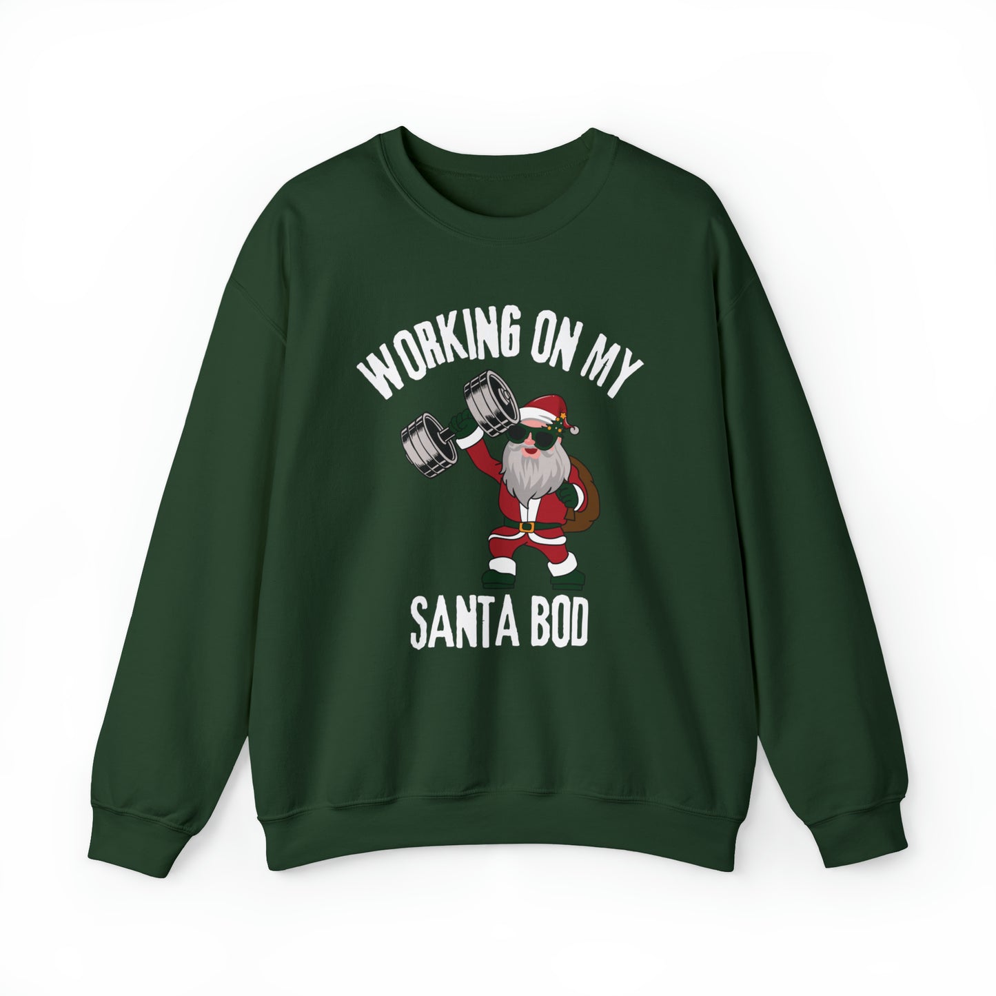 Funny Working On My Santa Bod Luxury Christmas Sweatshirt