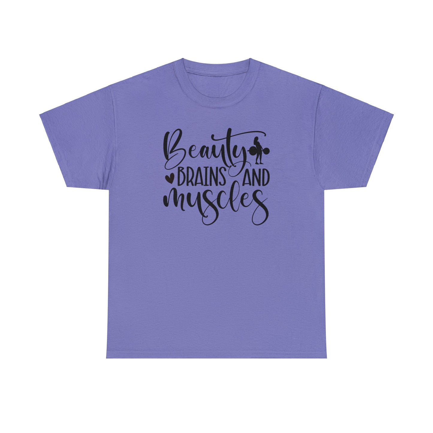 Beauty Brains and Muscles T-Shirt - Girl's Who Lift Gift