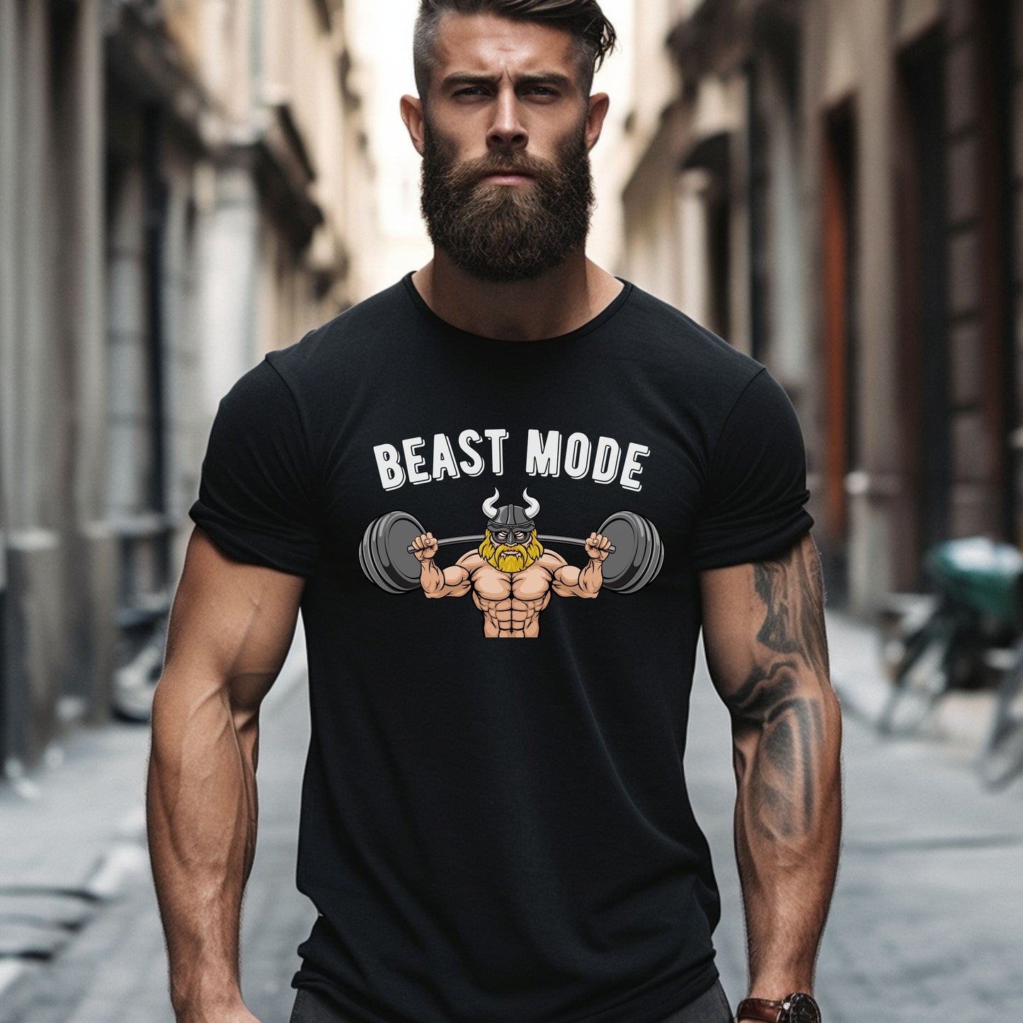 Beast Mode Viking Gym T-shirt - Men's Weight Training Gift