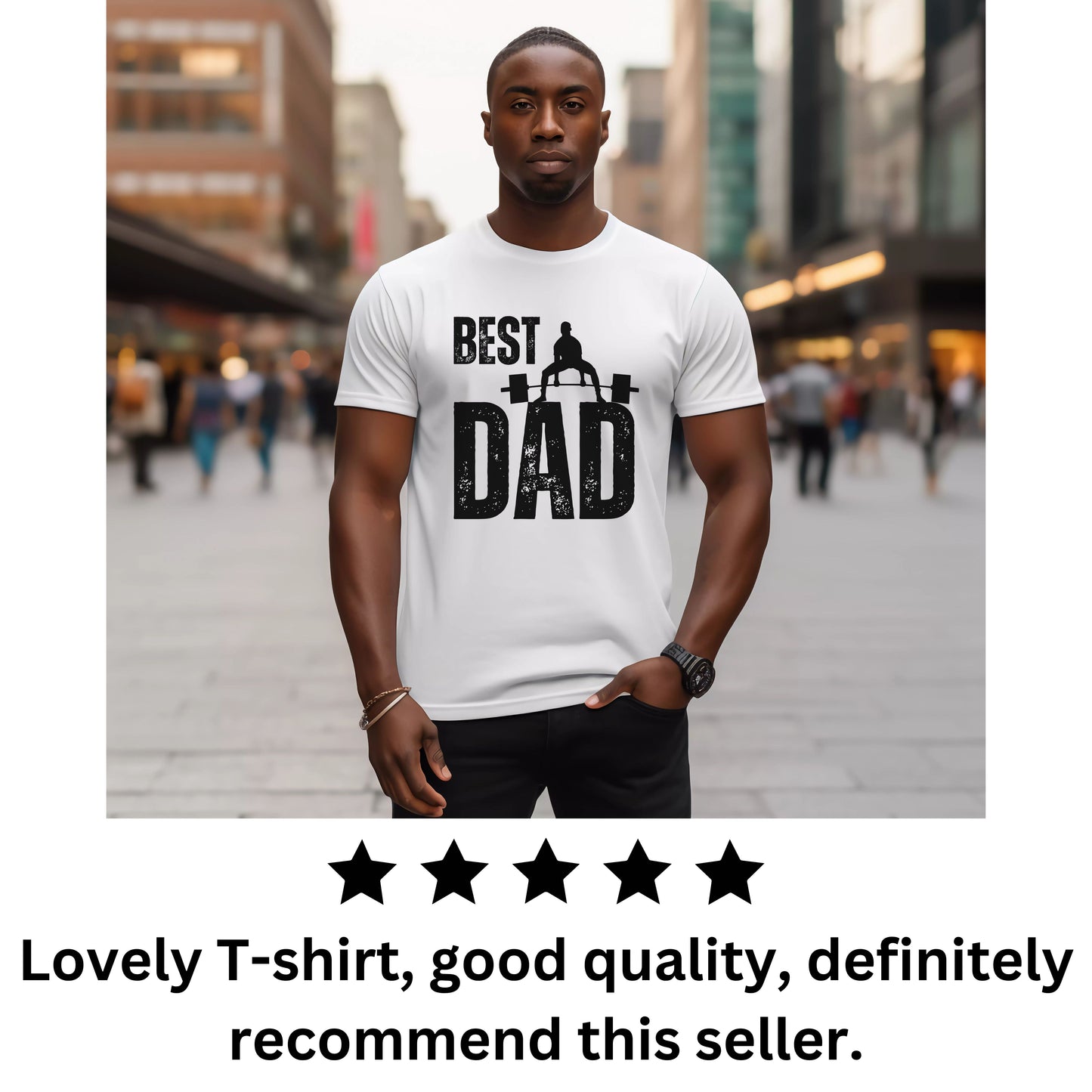 Best Dad Weight Training Luxury T-shirt